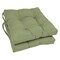 16-inch Solid Twill Square Tufted Chair Cushions (Set of 2) - Sage